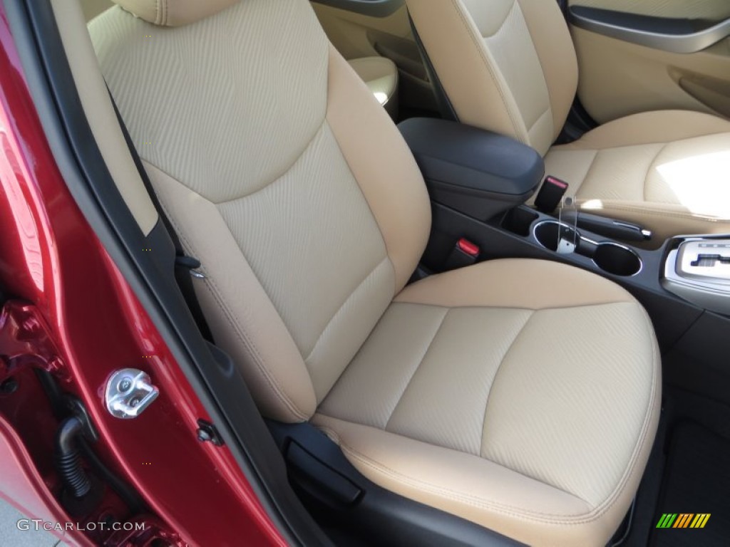 2013 Elantra GLS - Sparkling Ruby / Beige photo #17