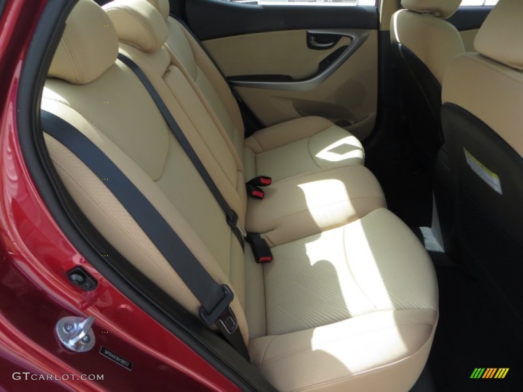 2013 Elantra GLS - Sparkling Ruby / Beige photo #19