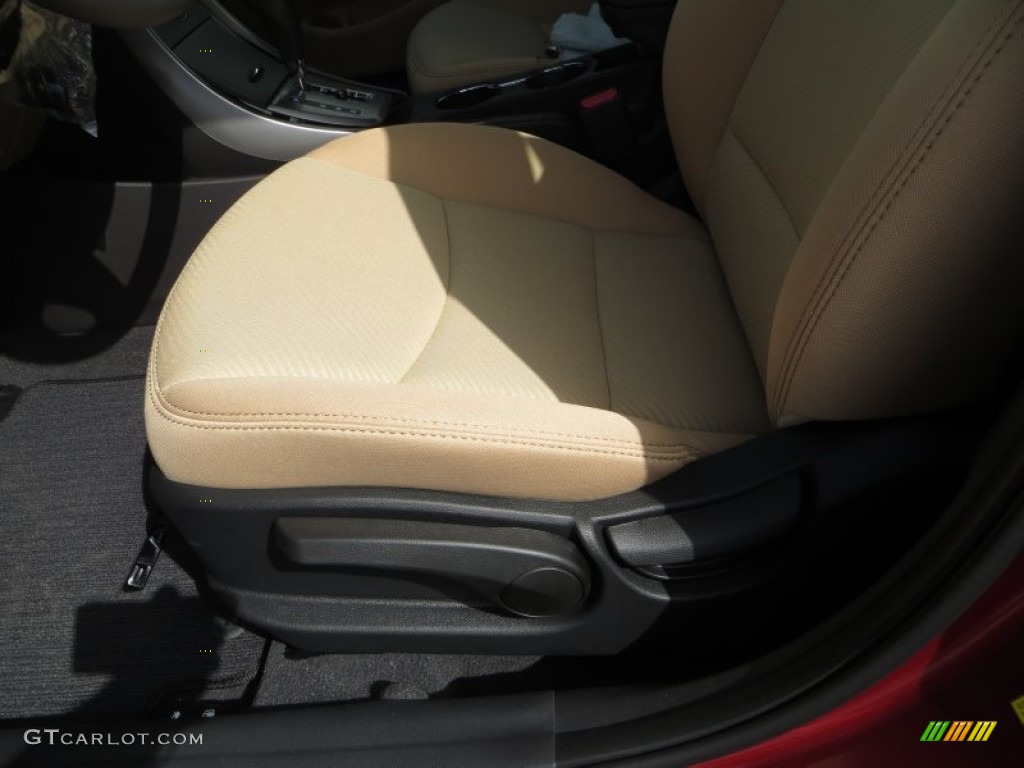 2013 Elantra GLS - Sparkling Ruby / Beige photo #24