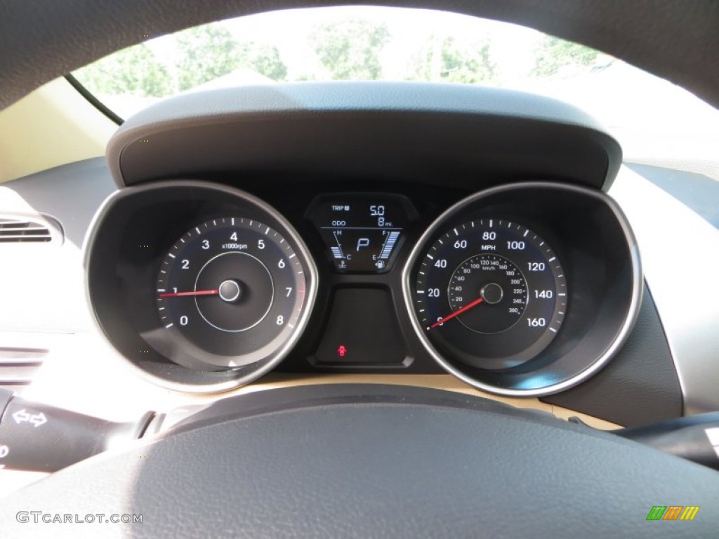 2013 Elantra GLS - Sparkling Ruby / Beige photo #31