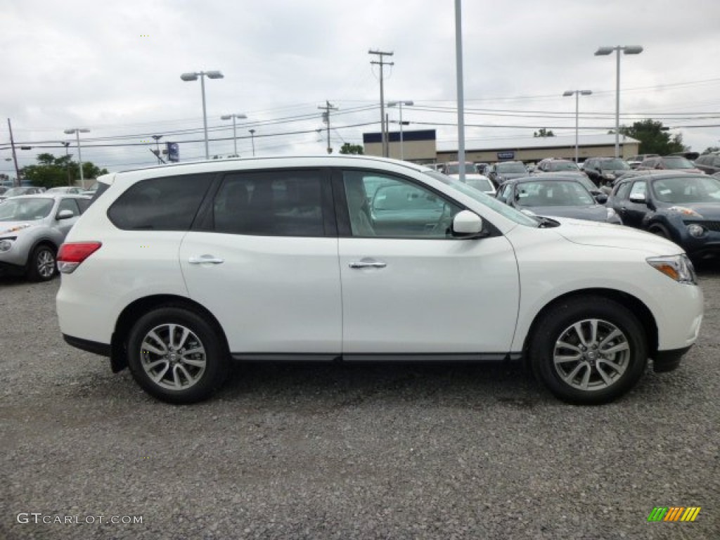 2014 Pathfinder S AWD - Moonlight White / Almond photo #8