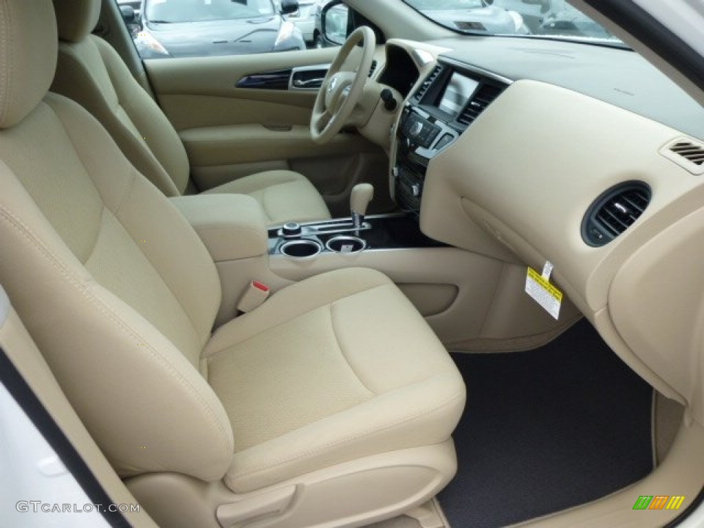 Almond Interior 2014 Nissan Pathfinder S AWD Photo #84442661