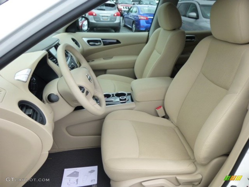 Almond Interior 2014 Nissan Pathfinder S AWD Photo #84442736