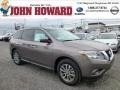 2014 Mocha Stone Nissan Pathfinder S AWD  photo #1