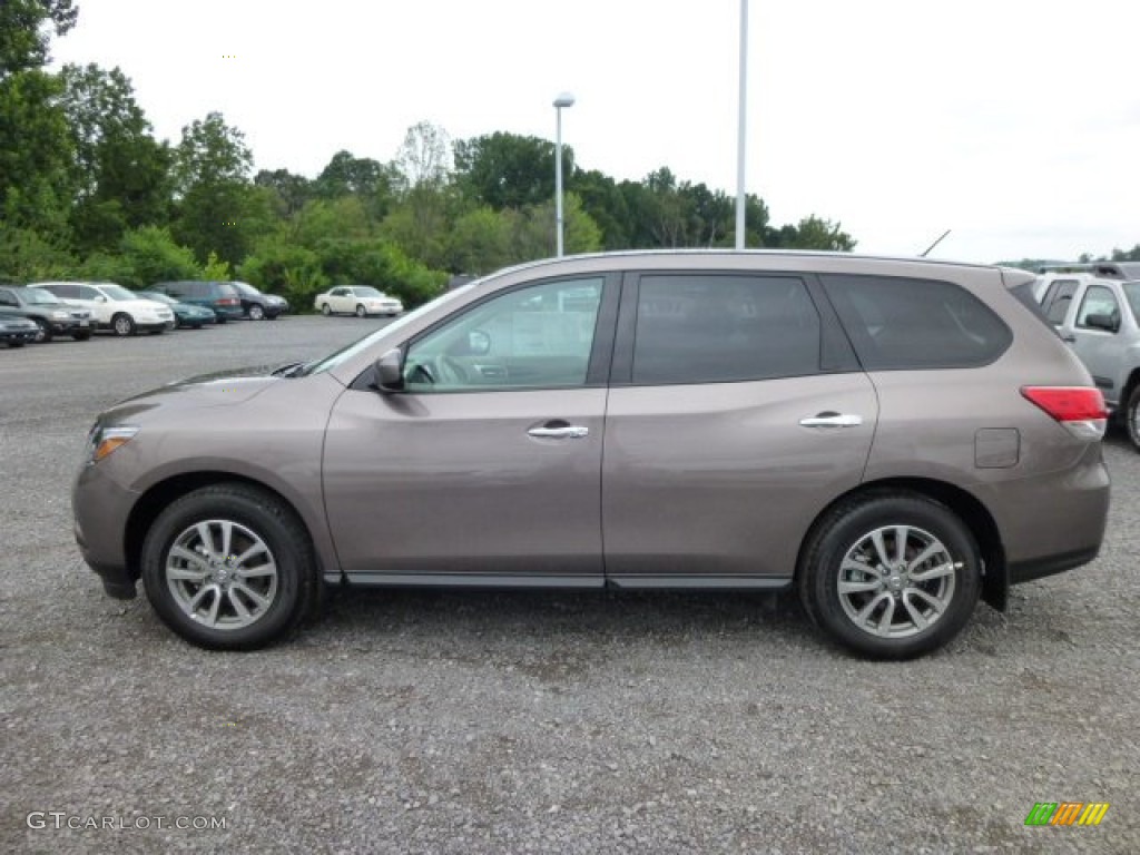 Mocha Stone 2014 Nissan Pathfinder S AWD Exterior Photo #84442874