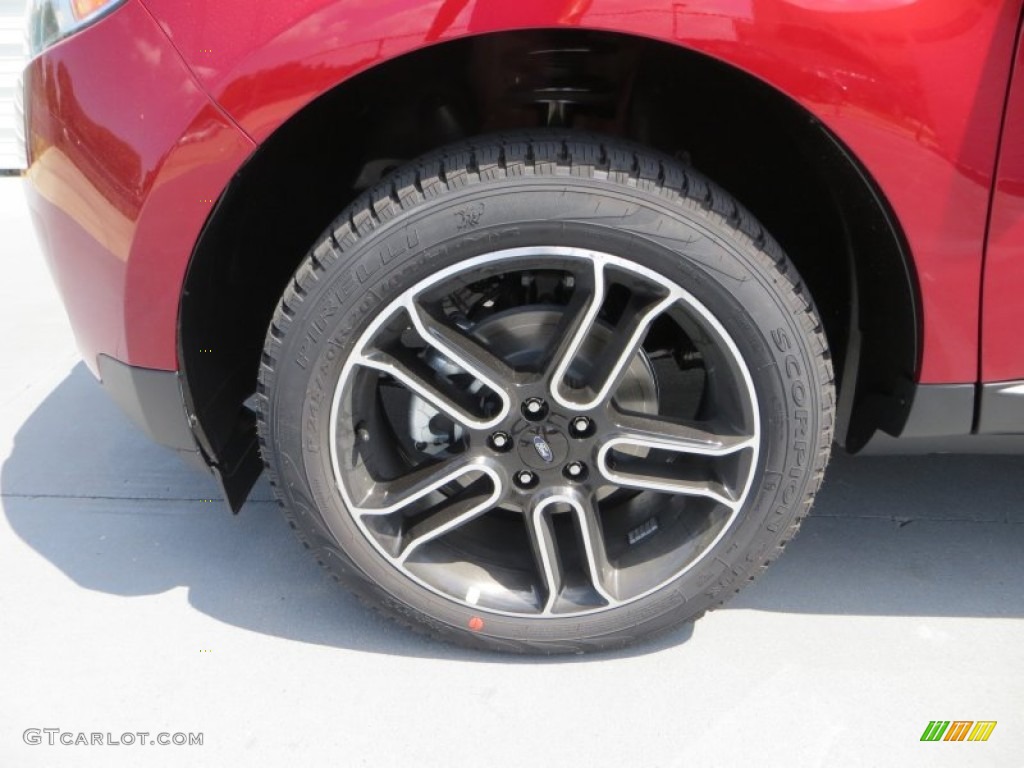 2013 Edge SEL - Ruby Red / SEL Appearance Charcoal Black/Gray Alcantara photo #10