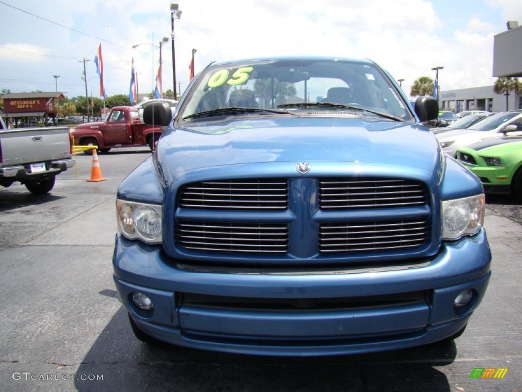 2005 Ram 1500 SLT Quad Cab 4x4 - Atlantic Blue Pearl / Dark Slate Gray photo #3