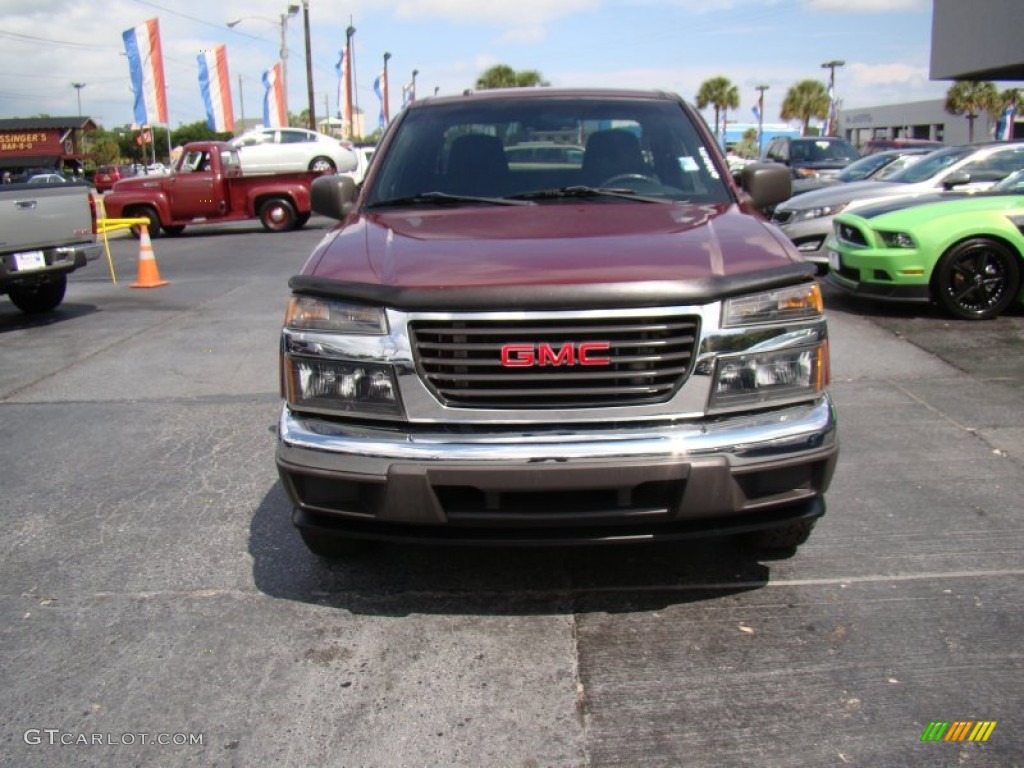 2007 Canyon SLE Extended Cab 4x4 - Sonoma Red Metallic / Dark Pewter photo #3