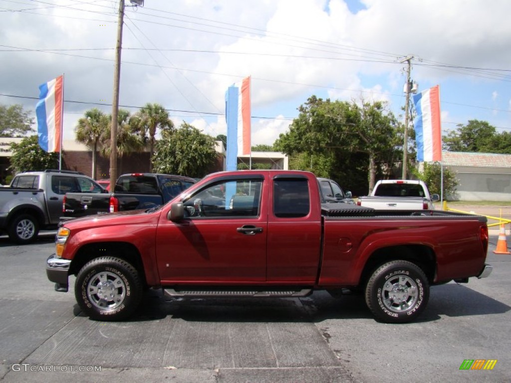 Sonoma Red Metallic 2007 GMC Canyon SLE Extended Cab 4x4 Exterior Photo #84444746
