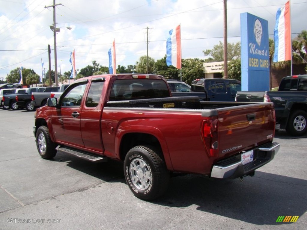 2007 Canyon SLE Extended Cab 4x4 - Sonoma Red Metallic / Dark Pewter photo #6