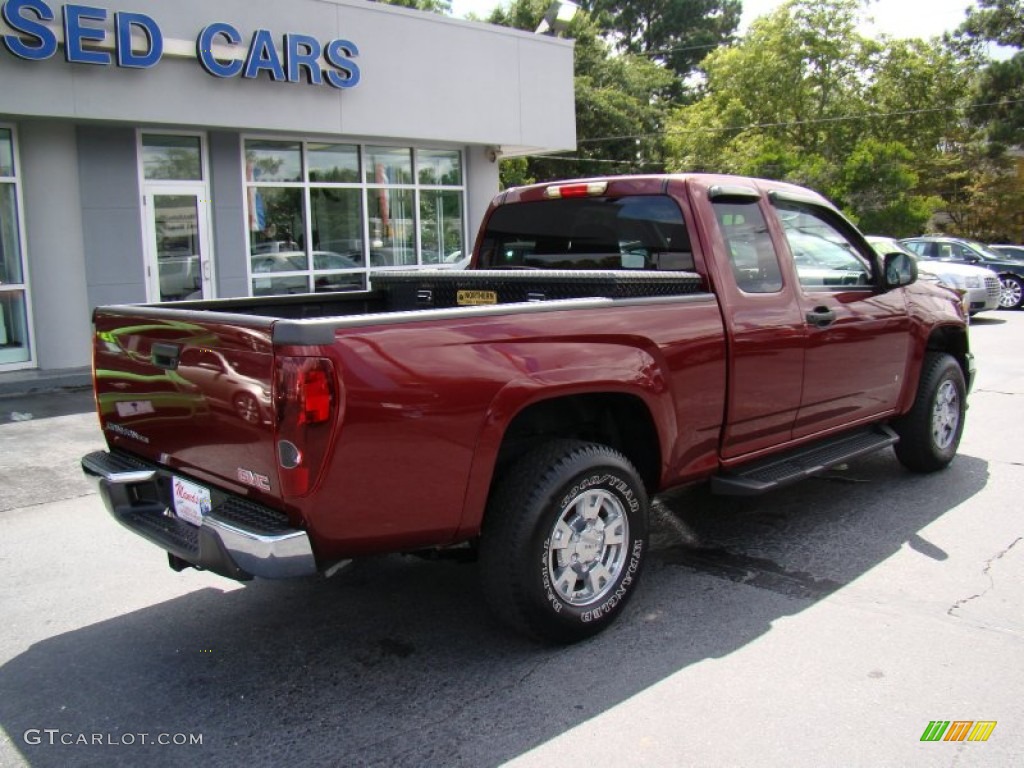 2007 Canyon SLE Extended Cab 4x4 - Sonoma Red Metallic / Dark Pewter photo #8