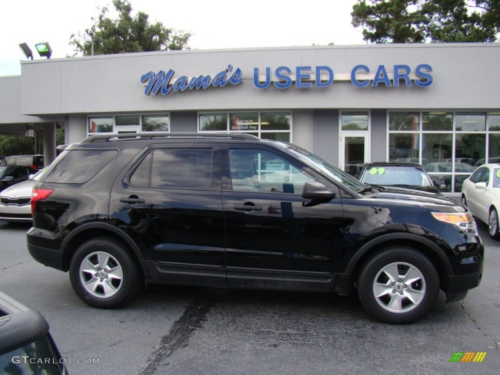 2012 Explorer FWD - Black / Medium Light Stone photo #1