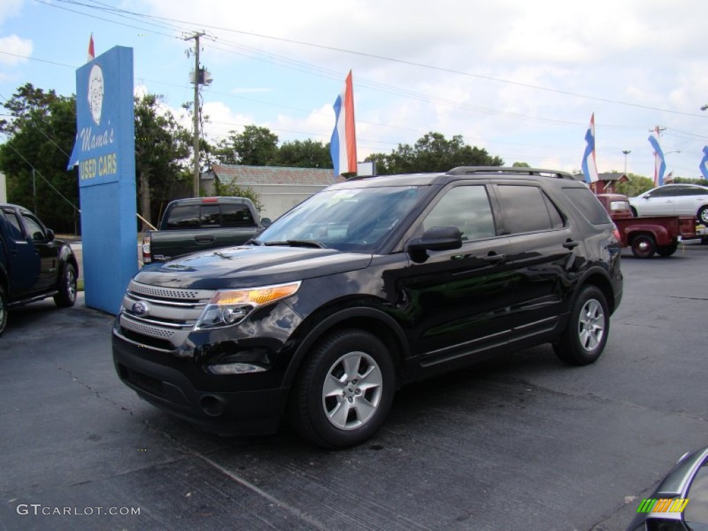 2012 Explorer FWD - Black / Medium Light Stone photo #4