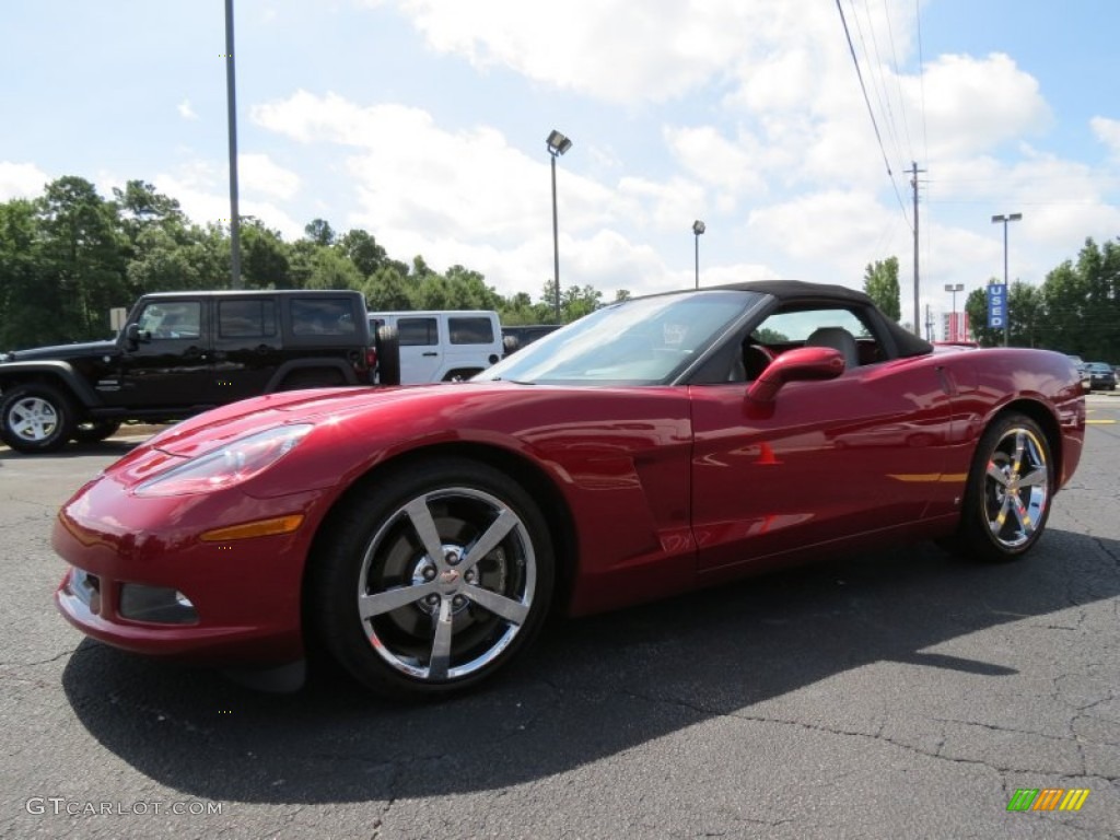 2008 Corvette Convertible - Crystal Red Metallic / Ebony/Titanium photo #14