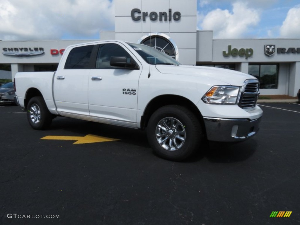 2013 1500 Big Horn Crew Cab 4x4 - Bright White / Black/Diesel Gray photo #1