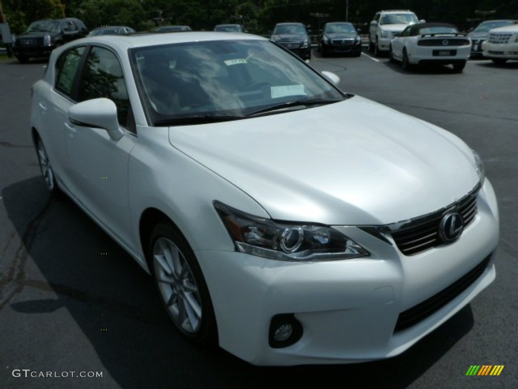 2013 CT 200h Hybrid - Starfire White Pearl / Black photo #6