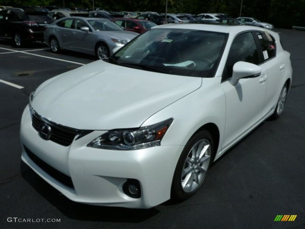 2013 CT 200h Hybrid - Starfire White Pearl / Black photo #8