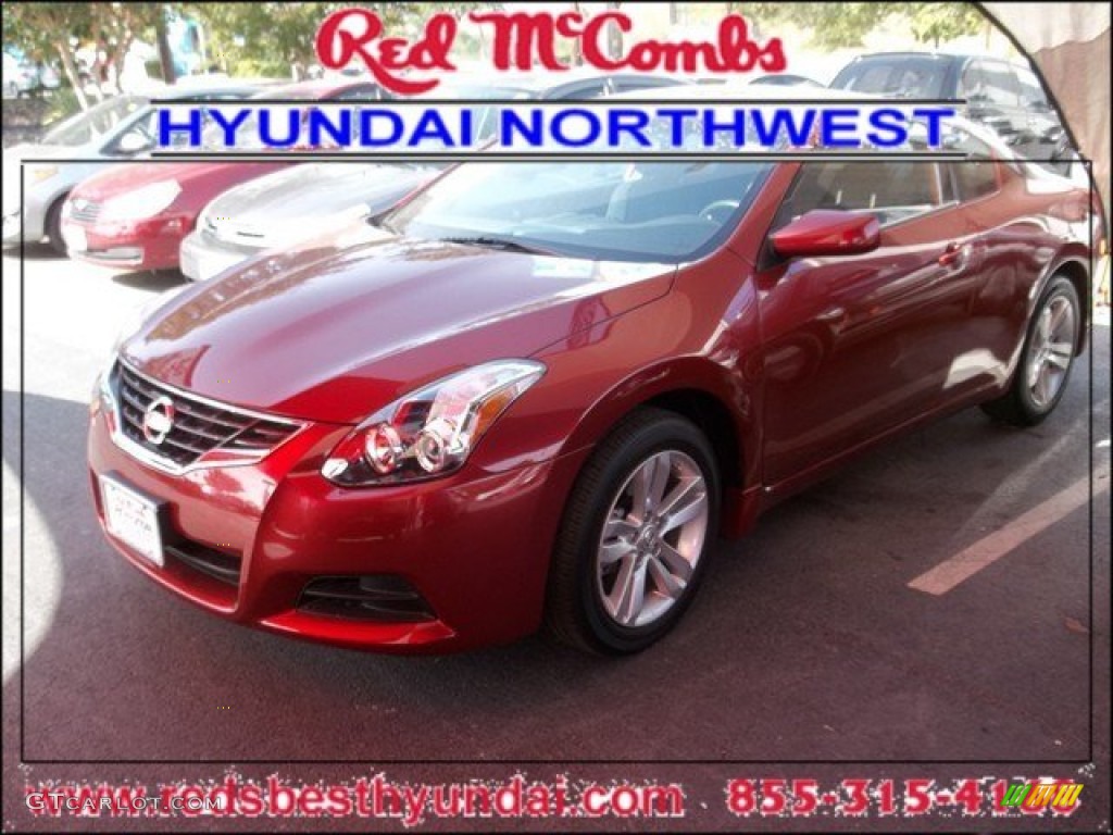 2013 Altima 2.5 S Coupe - Cayenne Red / Charcoal photo #1