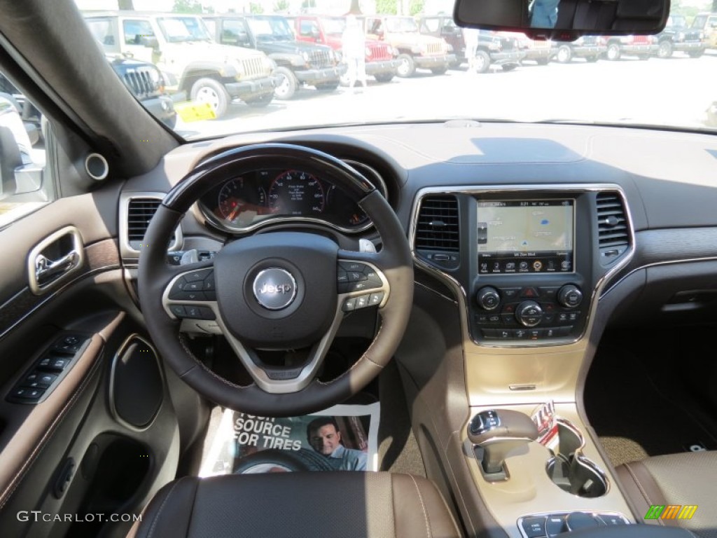 2014 Grand Cherokee Summit 4x4 - Bright White / Summit Grand Canyon Jeep Brown Natura Leather photo #9