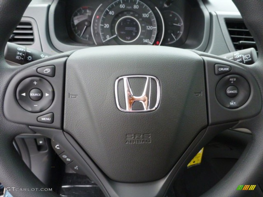 2013 Honda CR-V LX AWD Black Steering Wheel Photo #84453572