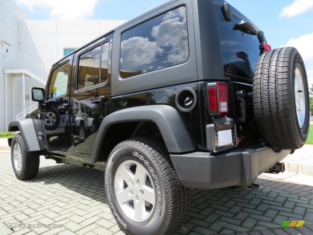 Black 2014 Jeep Wrangler Unlimited Sport 4x4 Exterior Photo #84453593