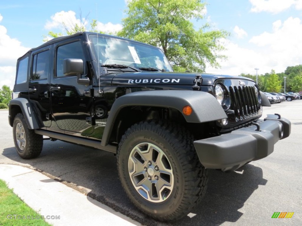 Black 2014 Jeep Wrangler Unlimited Rubicon 4x4 Exterior Photo #84453980