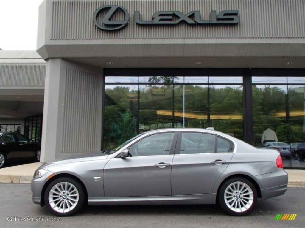 2011 3 Series 335i xDrive Sedan - Space Gray Metallic / Black photo #2