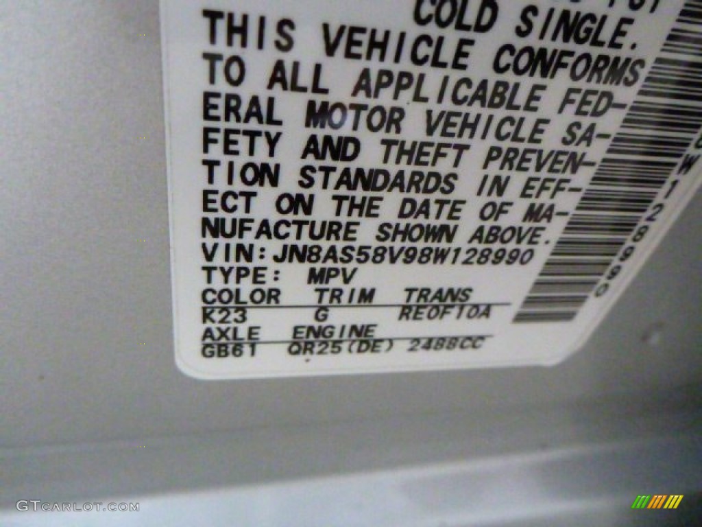 2008 Rogue S AWD - Silver Ice Metallic / Black photo #18