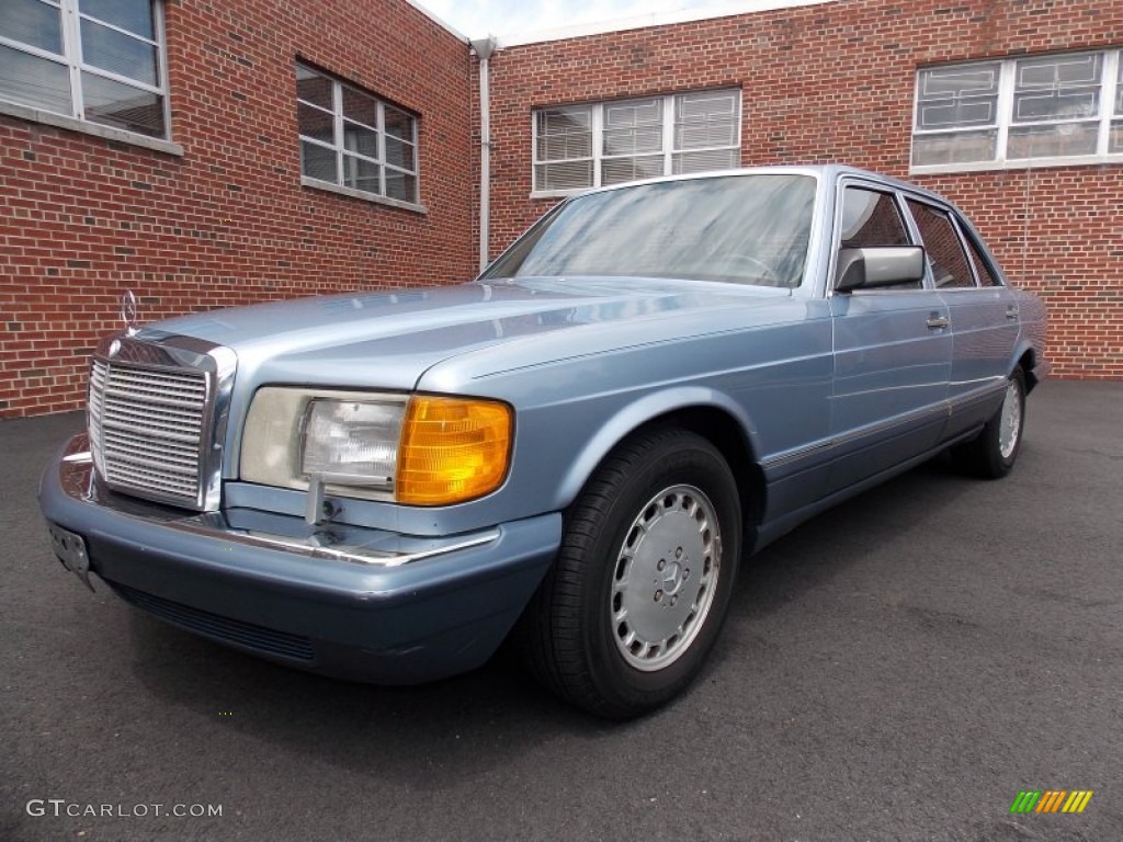 Ice Blue Metallic 1991 Mercedes-Benz S Class 350 SDL Exterior Photo #84458270