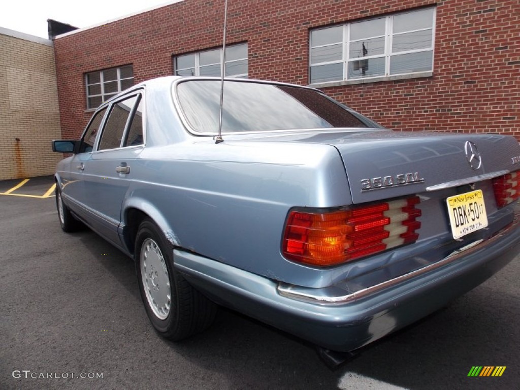 1991 S Class 350 SDL - Ice Blue Metallic / Grey photo #3