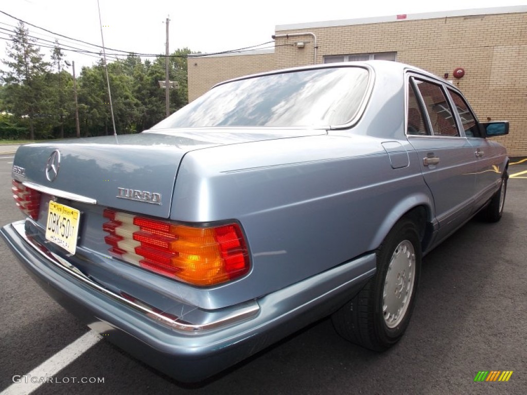 1991 S Class 350 SDL - Ice Blue Metallic / Grey photo #5