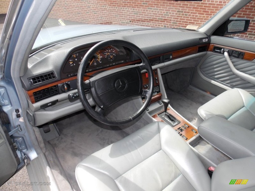 Grey Interior 1991 Mercedes-Benz S Class 350 SDL Photo #84458570