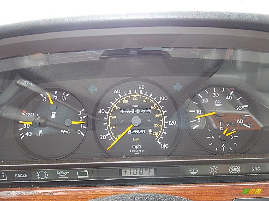 1991 Mercedes-Benz S Class 350 SDL Gauges Photo #84459122