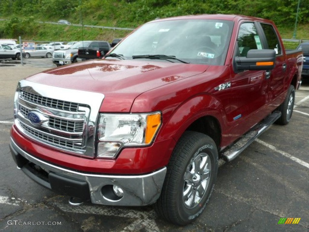 2013 F150 XLT SuperCrew 4x4 - Ruby Red Metallic / Steel Gray photo #5