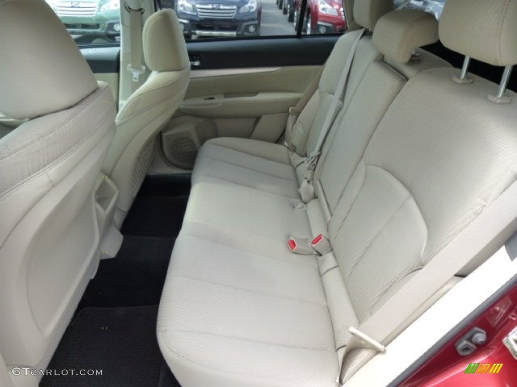 2011 Outback 2.5i Premium Wagon - Ruby Red Pearl / Warm Ivory photo #6