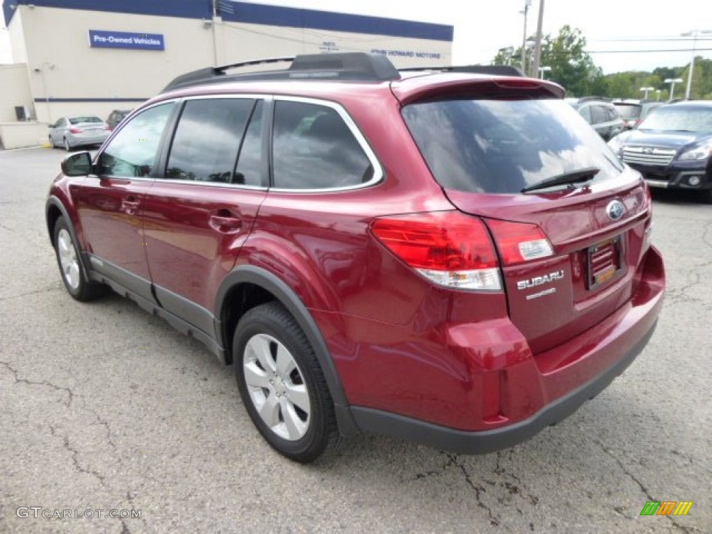 2011 Outback 2.5i Premium Wagon - Ruby Red Pearl / Warm Ivory photo #8