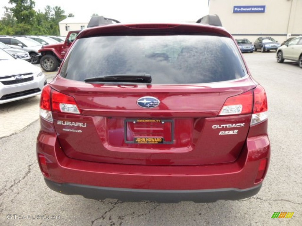 2011 Outback 2.5i Premium Wagon - Ruby Red Pearl / Warm Ivory photo #9