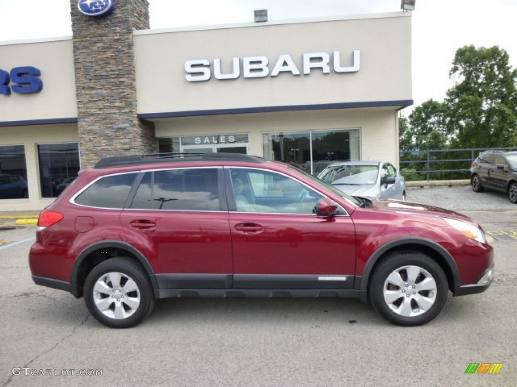 2011 Outback 2.5i Premium Wagon - Ruby Red Pearl / Warm Ivory photo #11