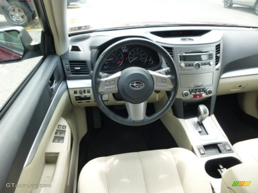 2011 Outback 2.5i Premium Wagon - Ruby Red Pearl / Warm Ivory photo #15