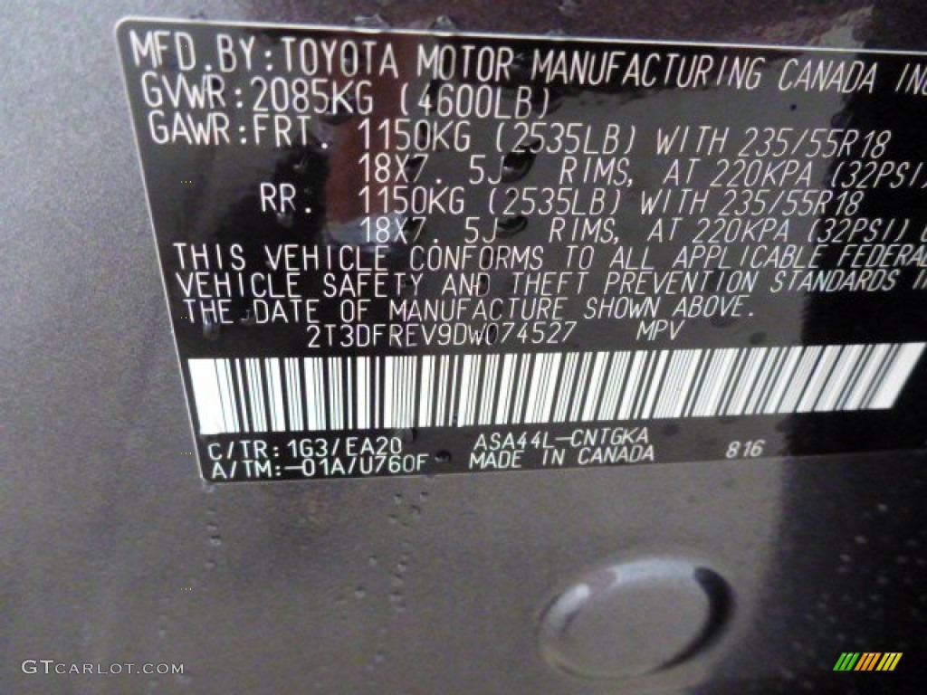 2013 RAV4 Limited AWD - Magnetic Gray Metallic / Black photo #18