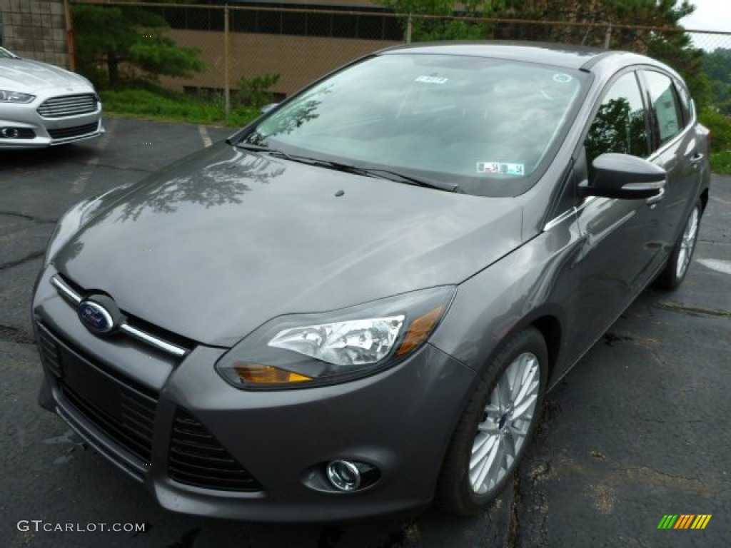 Sterling Gray 2014 Ford Focus Titanium Hatchback Exterior Photo #84461603