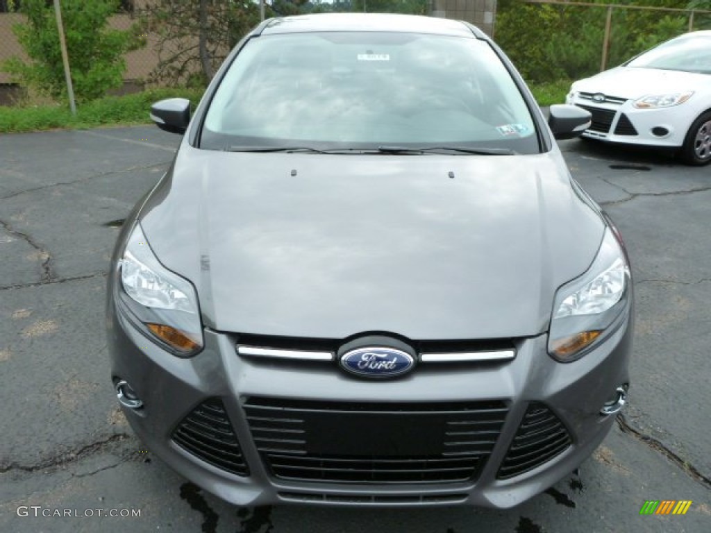 Sterling Gray 2014 Ford Focus Titanium Hatchback Exterior Photo #84461621