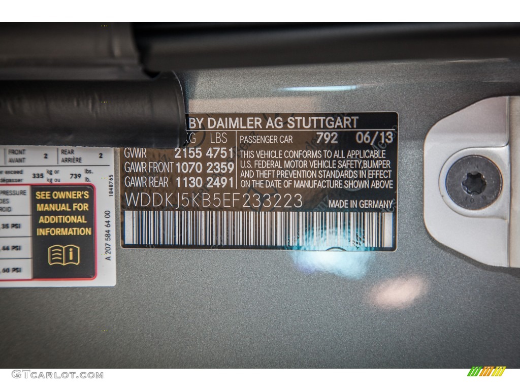 2014 E 350 Coupe - Paladium Silver Metallic / Black photo #7