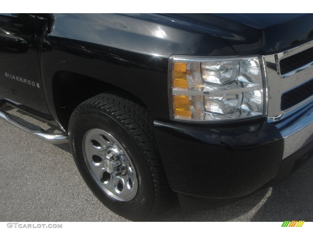 2008 Silverado 1500 LS Regular Cab 4x4 - Black / Dark Titanium photo #6