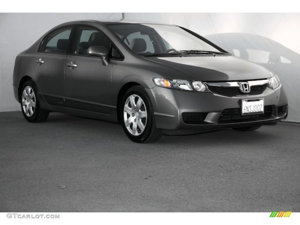2010 Civic LX Sedan - Polished Metal Metallic / Gray photo #1