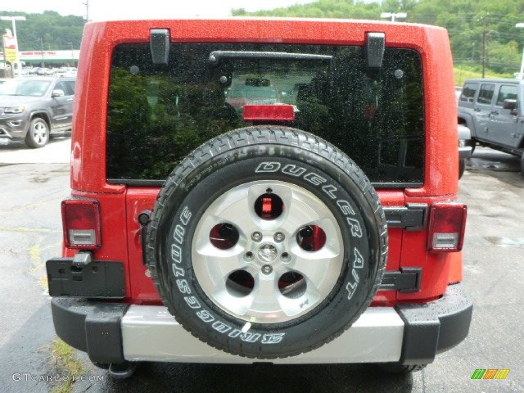 Flame Red 2014 Jeep Wrangler Unlimited Sahara 4x4 Exterior Photo #84471938