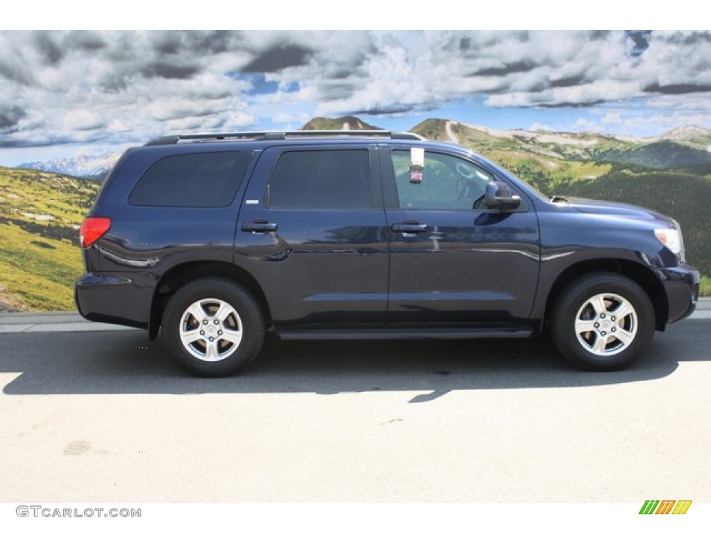 2009 Sequoia SR5 4x4 - Nautical Blue Metallic / Graphite Gray photo #2