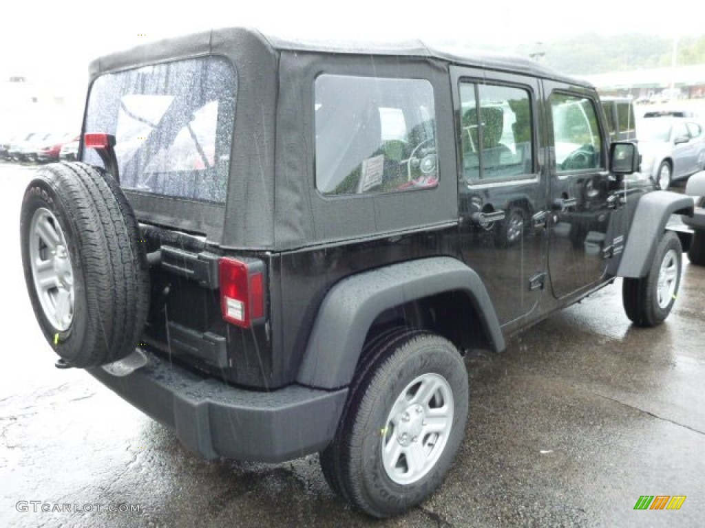 Black 2014 Jeep Wrangler Unlimited Sport 4x4 Exterior Photo #84472052