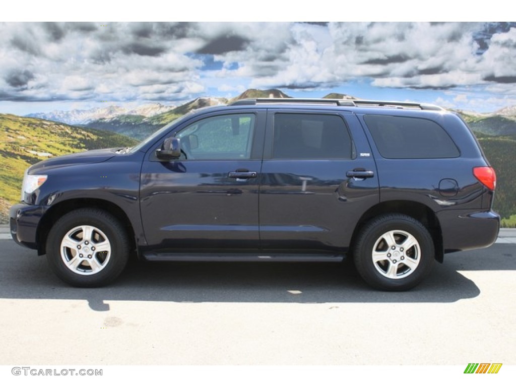 2009 Sequoia SR5 4x4 - Nautical Blue Metallic / Graphite Gray photo #6