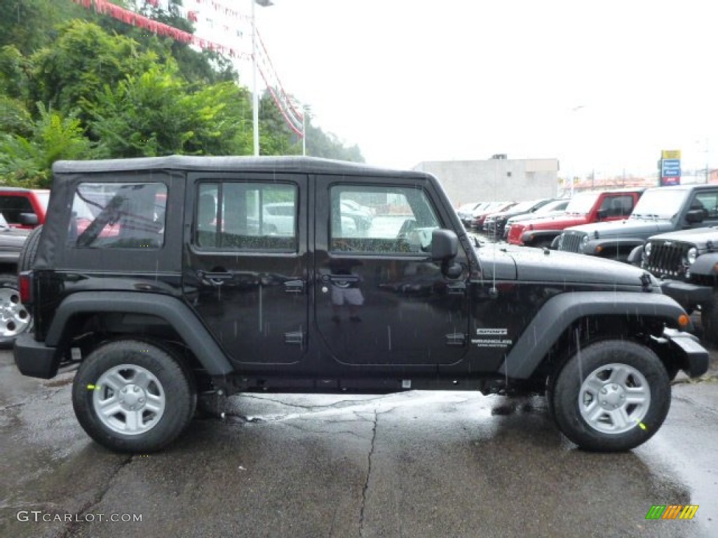 Black 2014 Jeep Wrangler Unlimited Sport 4x4 Exterior Photo #84472059